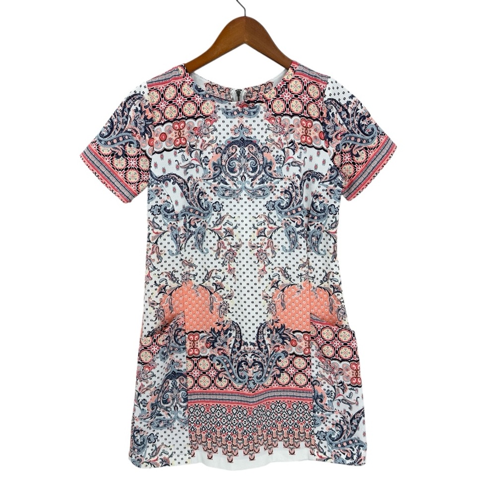 ABERCROMBIE & FITCH Paisley Tunic Mini Dress Shift Boho